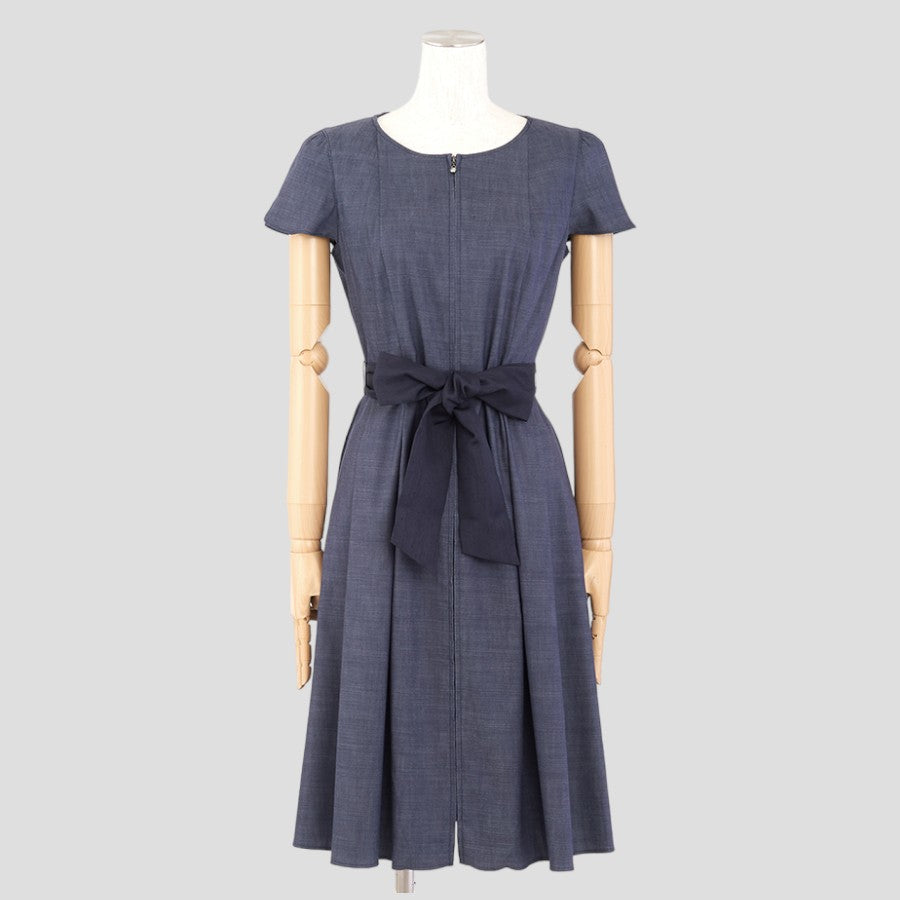リヨセルシャンブレーツイルドレス(Sサイズ／ネイビー／TO BE CHIC(トゥービーシック)),夏,USED