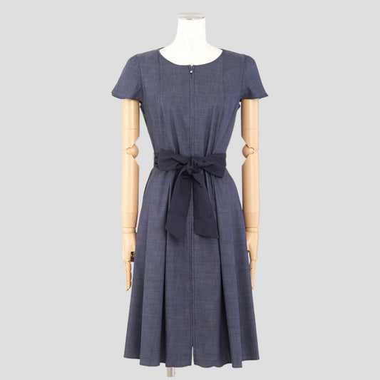 リヨセルシャンブレーツイルドレス(Sサイズ／ネイビー／TO BE CHIC(トゥービーシック)),夏,USED
