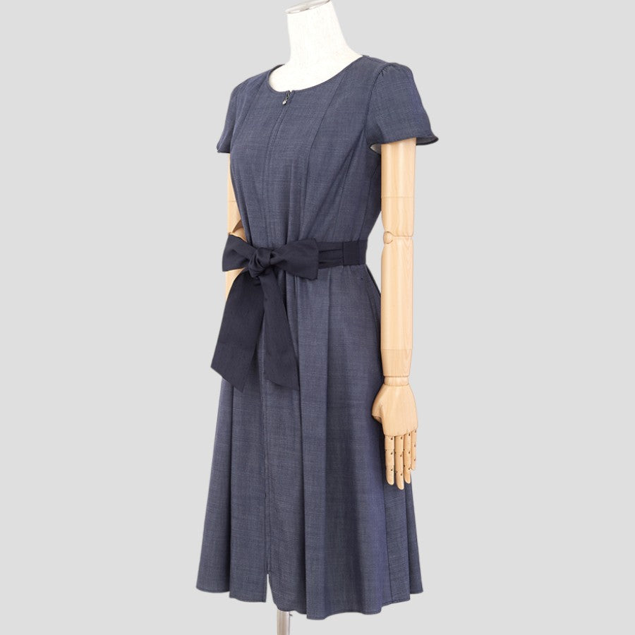 リヨセルシャンブレーツイルドレス(Sサイズ／ネイビー／TO BE CHIC(トゥービーシック)),夏,USED