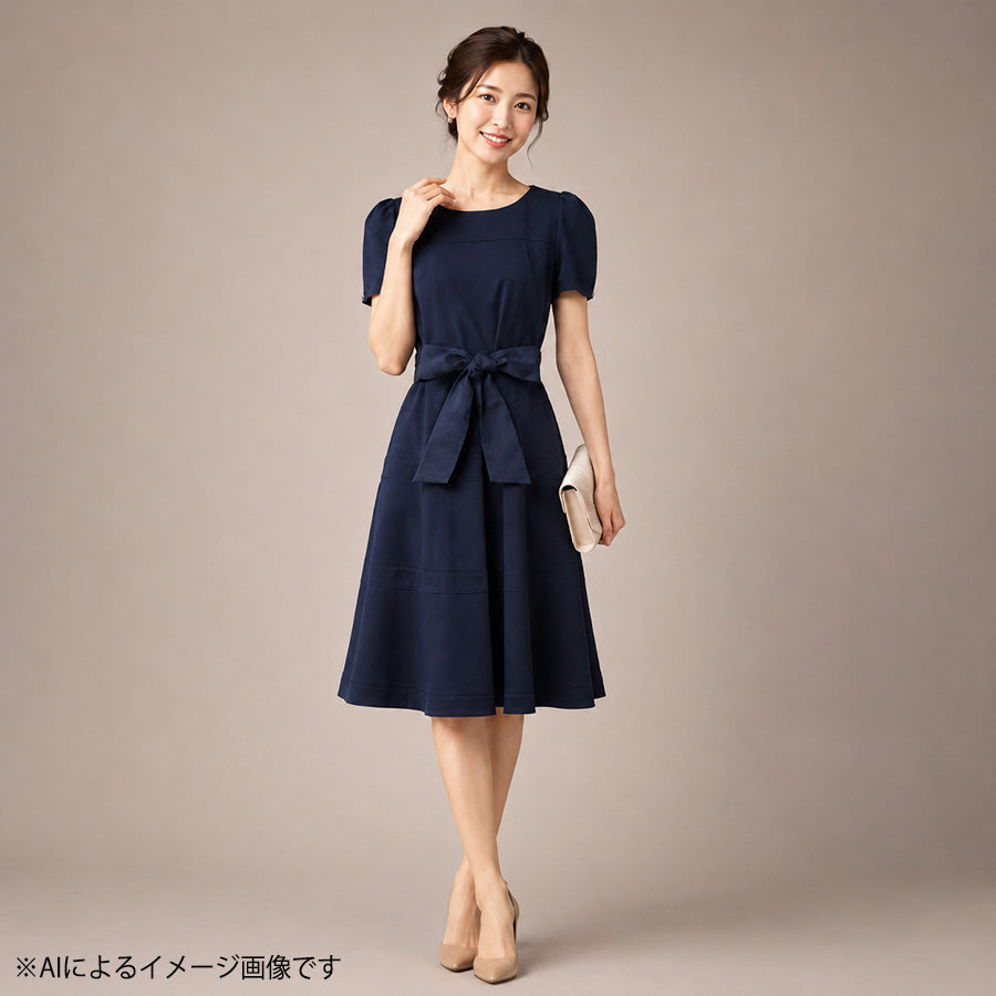 スーピマコットンポンチドレス(Lサイズ／ネイビー／TO BE CHIC(トゥービーシック))USED