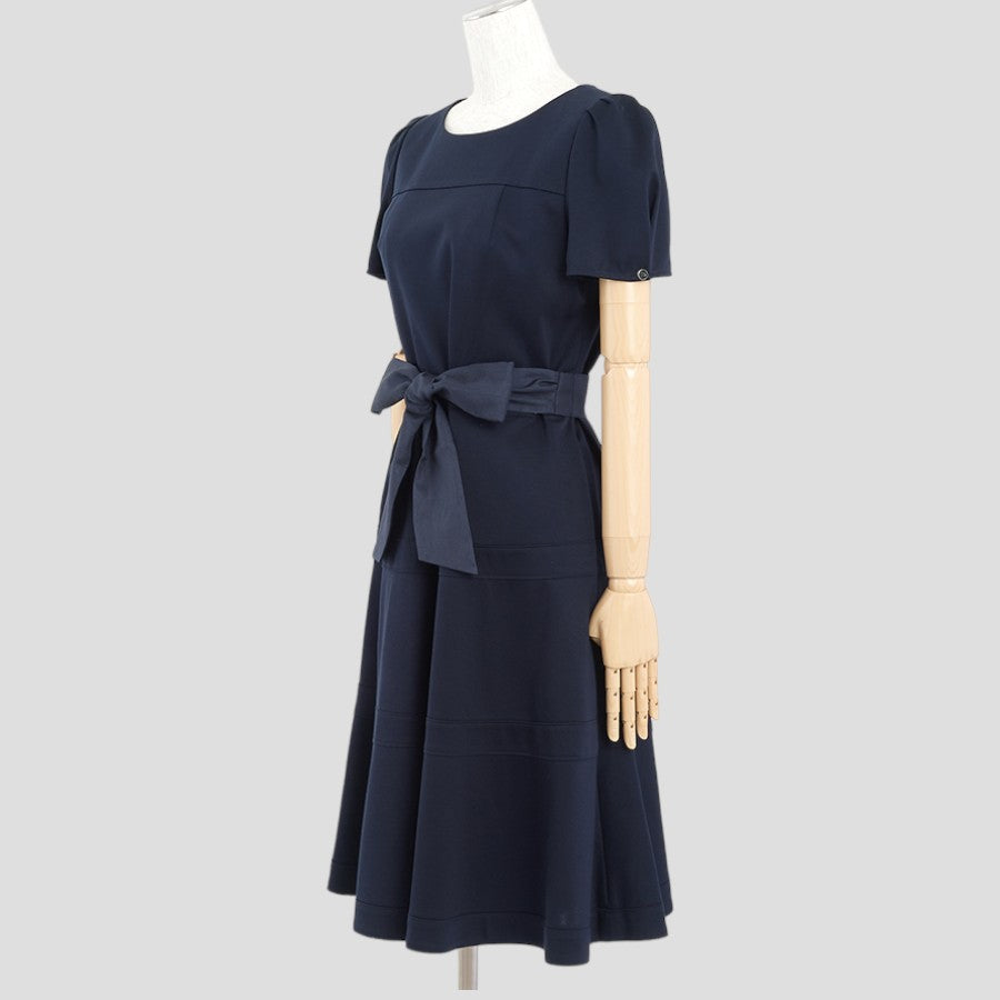 スーピマコットンポンチドレス(Lサイズ／ネイビー／TO BE CHIC(トゥービーシック))USED