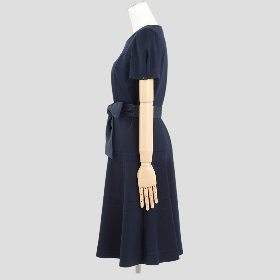 スーピマコットンポンチドレス(Lサイズ／ネイビー／TO BE CHIC(トゥービーシック))USED