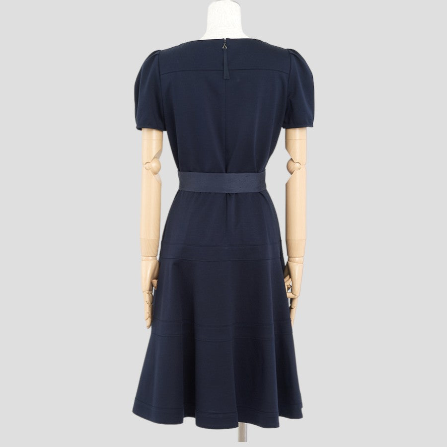 スーピマコットンポンチドレス(Lサイズ／ネイビー／TO BE CHIC(トゥービーシック))USED