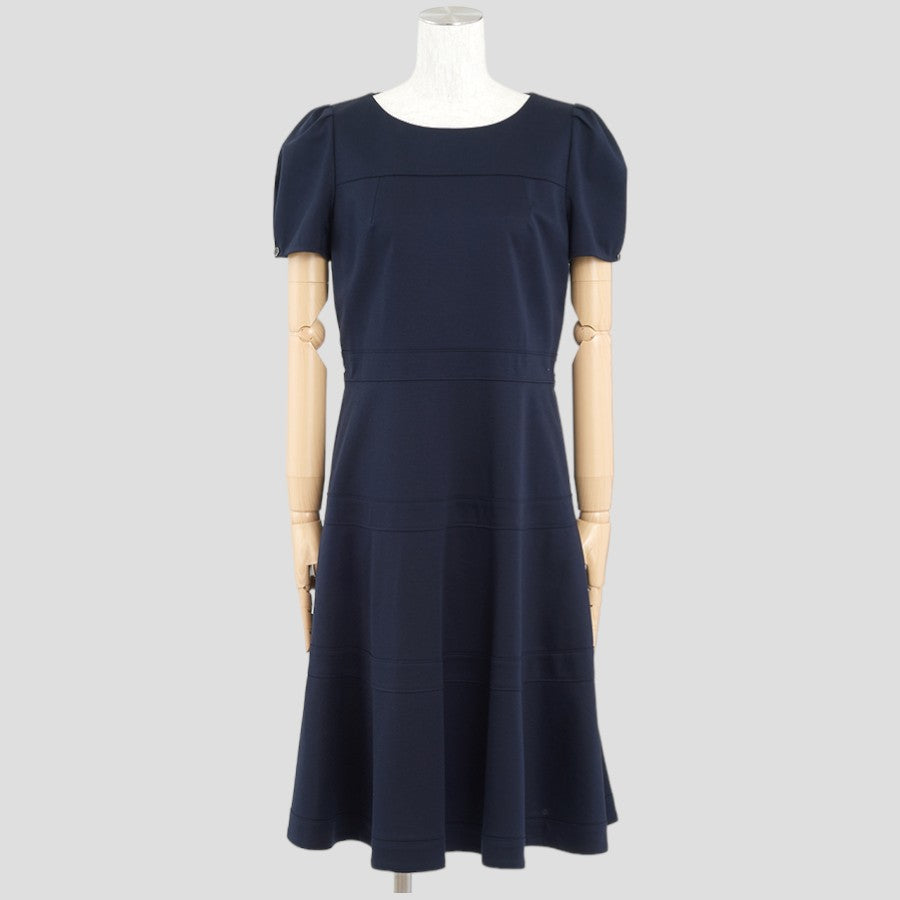 スーピマコットンポンチドレス(Lサイズ／ネイビー／TO BE CHIC(トゥービーシック))USED