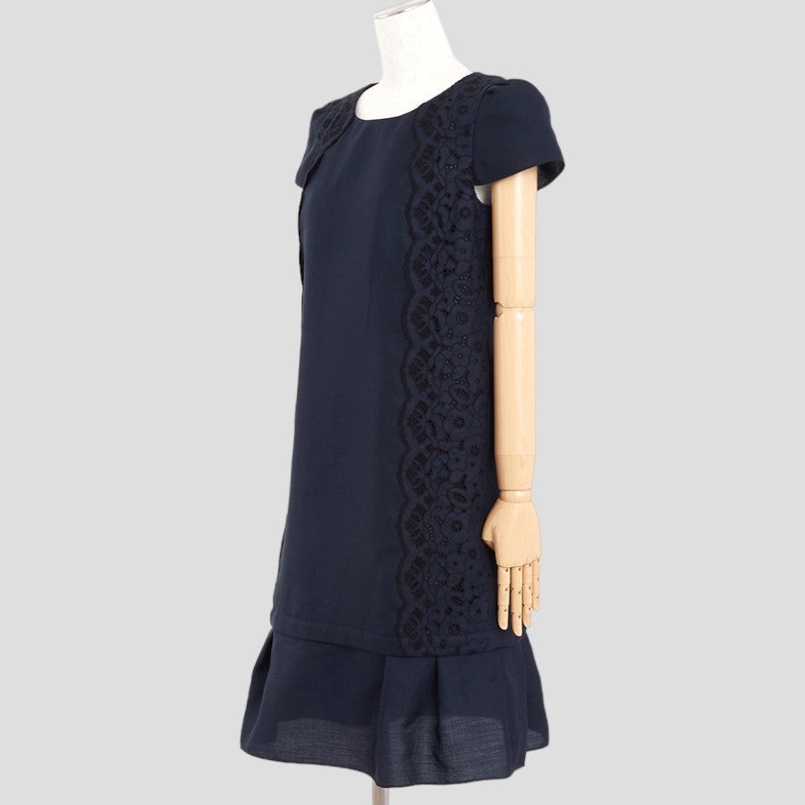 トリアセツイル2WAYドレス(Lサイズ／ネイビー／TO BE CHIC(トゥービーシック))USED