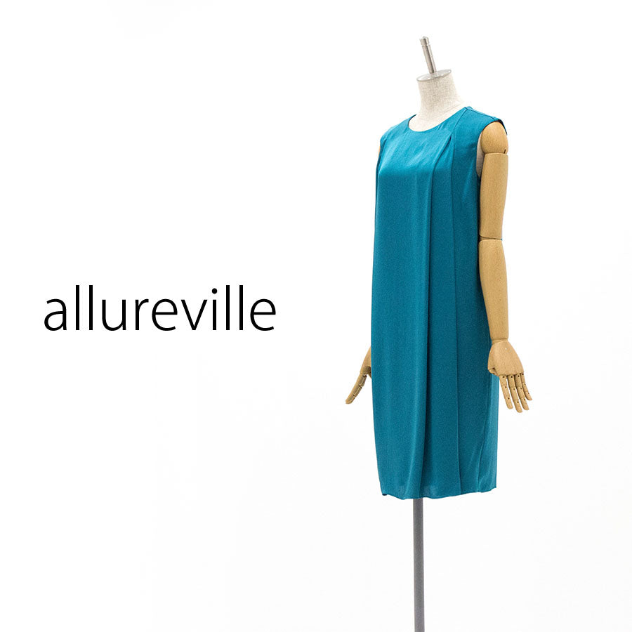 ヴィンテージ サテン ワンピース(Sサイズ／グリーン／allureville(アルアバイル))USED