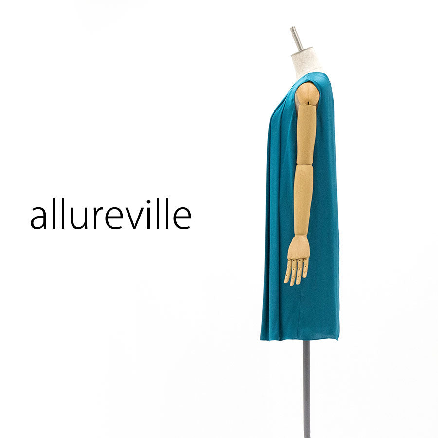 ヴィンテージ サテン ワンピース(Sサイズ／グリーン／allureville(アルアバイル))USED