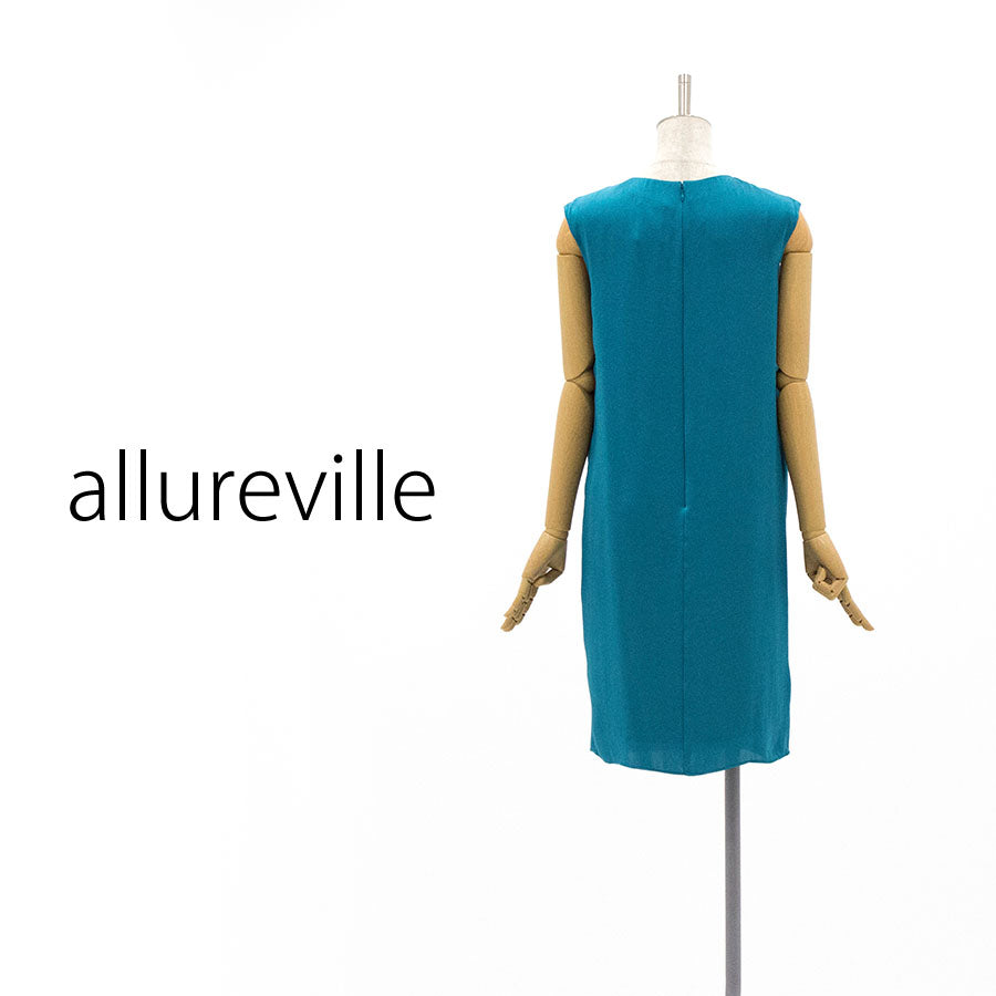 ヴィンテージ サテン ワンピース(Sサイズ／グリーン／allureville(アルアバイル))USED