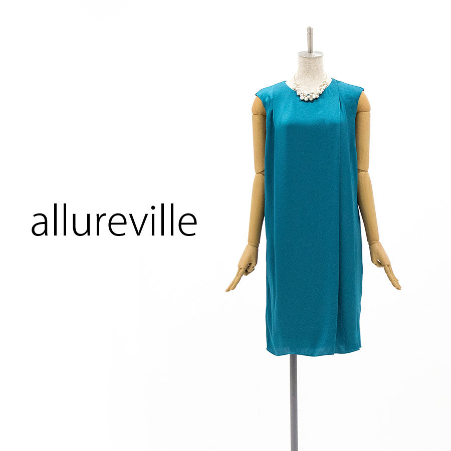 ヴィンテージ サテン ワンピース(Sサイズ／グリーン／allureville(アルアバイル))USED