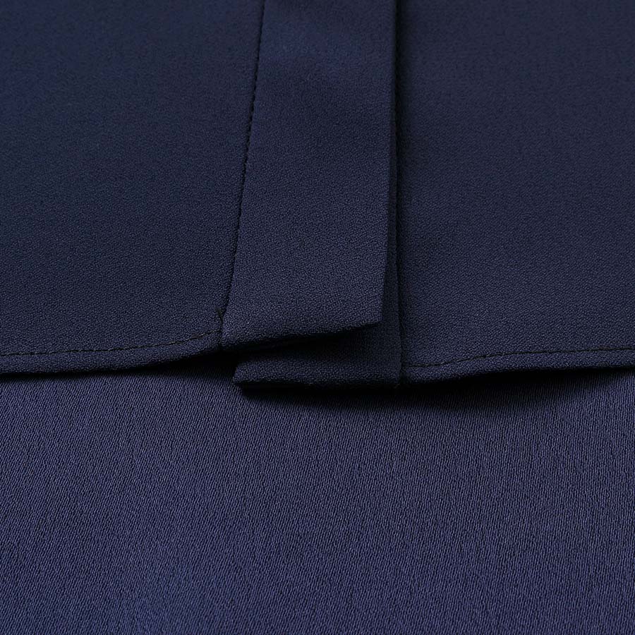 トリミング ボウタイブラウス(Sサイズ／ネイビー／COUP DE CHANCE(クードシャンス))USED