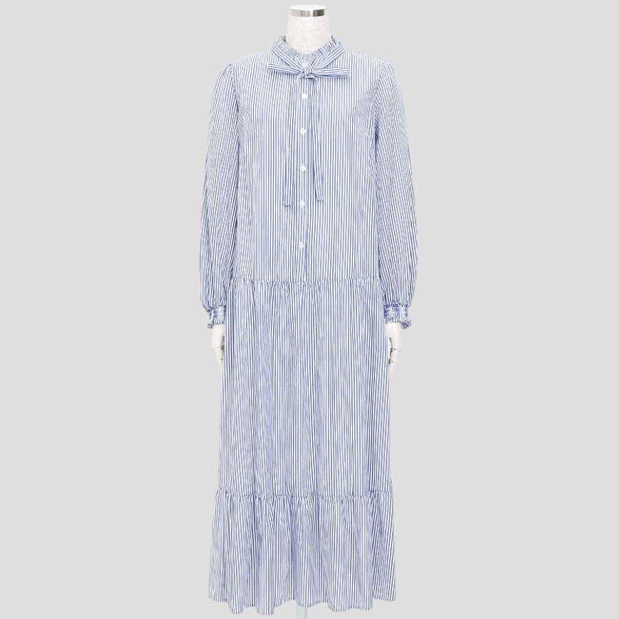 ショートベスト＆ロングワンピース(Mサイズ／ブルー・水色／JUSGLITTY(ジャスグリッティー))USED