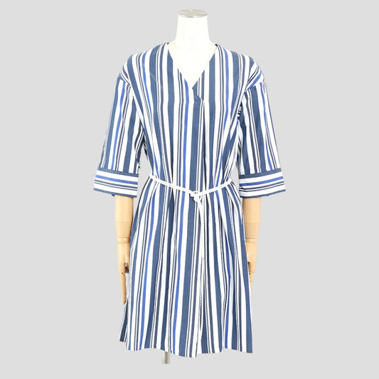 ストライプチュニック(Mサイズ／ネイビー／B DONNA(ビドンナ))USED