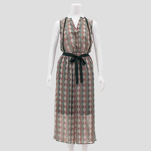 エキゾチックフレアーブラウス＆イージーパンツ(Mサイズ／グリーン／Radicle(ラディカル))USED