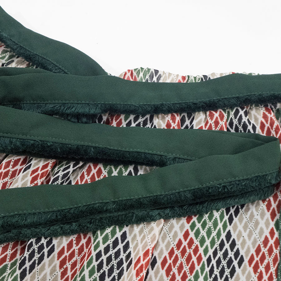 エキゾチックフレアーブラウス＆イージーパンツ(Mサイズ／グリーン／Radicle(ラディカル))USED