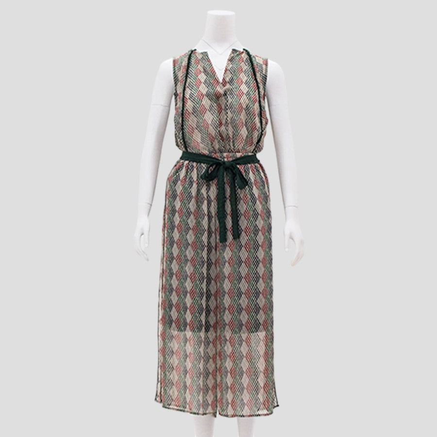 エキゾチックフレアーブラウス＆イージーパンツ(Mサイズ／グリーン／Radicle(ラディカル))USED