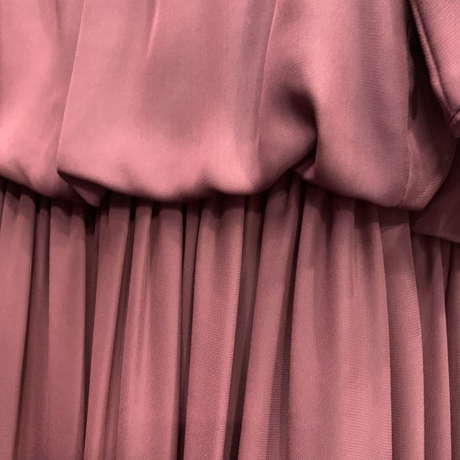 レース使いロングワンピースドレス(Mサイズ／パープル・ワイン・ボルドー／trattoria(トラットリア))USED