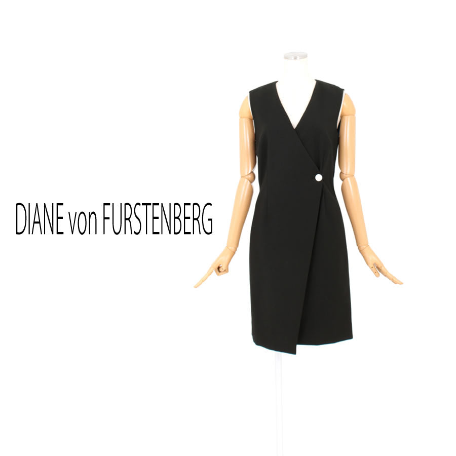 DVF BRYGID マニッシュワンピース(Sサイズ／ブラック／DIANE von FURSTENBERG(ダイアン フォン ファステンバーグ)),夏,秋,冬,USED
