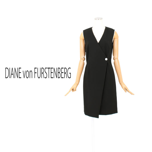 DVF BRYGID マニッシュワンピース(Sサイズ／ブラック／DIANE von FURSTENBERG(ダイアン フォン ファステンバーグ)),夏,秋,冬,USED