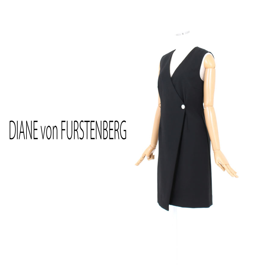DVF BRYGID マニッシュワンピース(Sサイズ／ブラック／DIANE von FURSTENBERG(ダイアン フォン ファステンバーグ)),夏,秋,冬,USED
