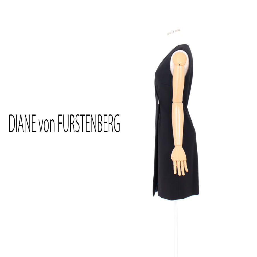 DVF BRYGID マニッシュワンピース(Sサイズ／ブラック／DIANE von FURSTENBERG(ダイアン フォン ファステンバーグ)),夏,秋,冬,USED