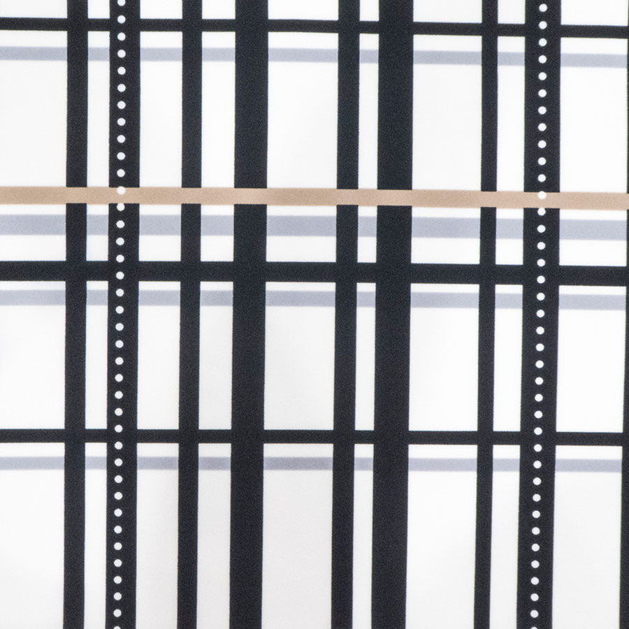 カラーグリットプリントワンピース (Lサイズ／ホワイト／TRANS WORK(トランスワーク))USED