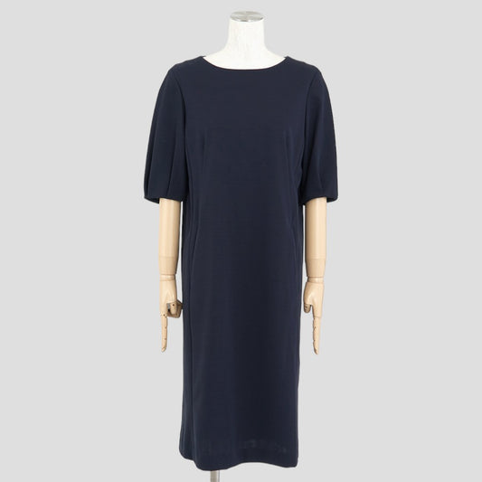 強撚ガスポンチクールワンピース(Mサイズ／ネイビー／TRANS WORK(トランスワーク))