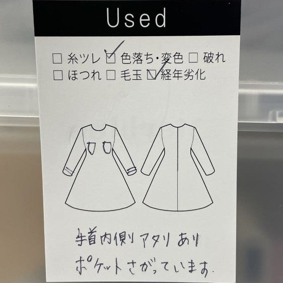 ストレッチポンチクルージャケット(Mサイズ／ネイビー／TRANS WORK(トランスワーク))USED