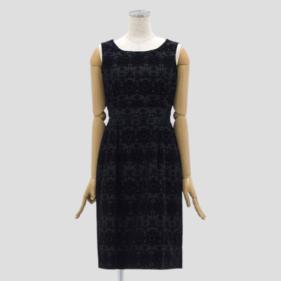 総レース ノースリーブ ワンピース(Mサイズ／ブラック／SIMONE LIST(シモーヌリスト))USED