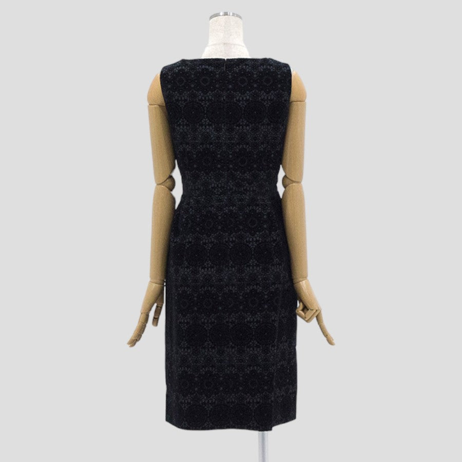 総レース ノースリーブ ワンピース(Mサイズ／ブラック／SIMONE LIST(シモーヌリスト))USED