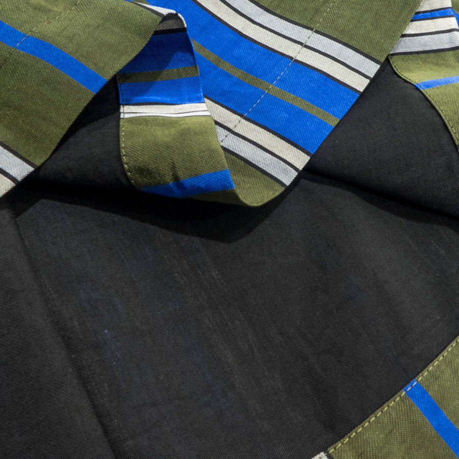 マルチ ストライプ ワンピース(Mサイズ／カーキ／HIROKO BIS(ヒロコビス))USED