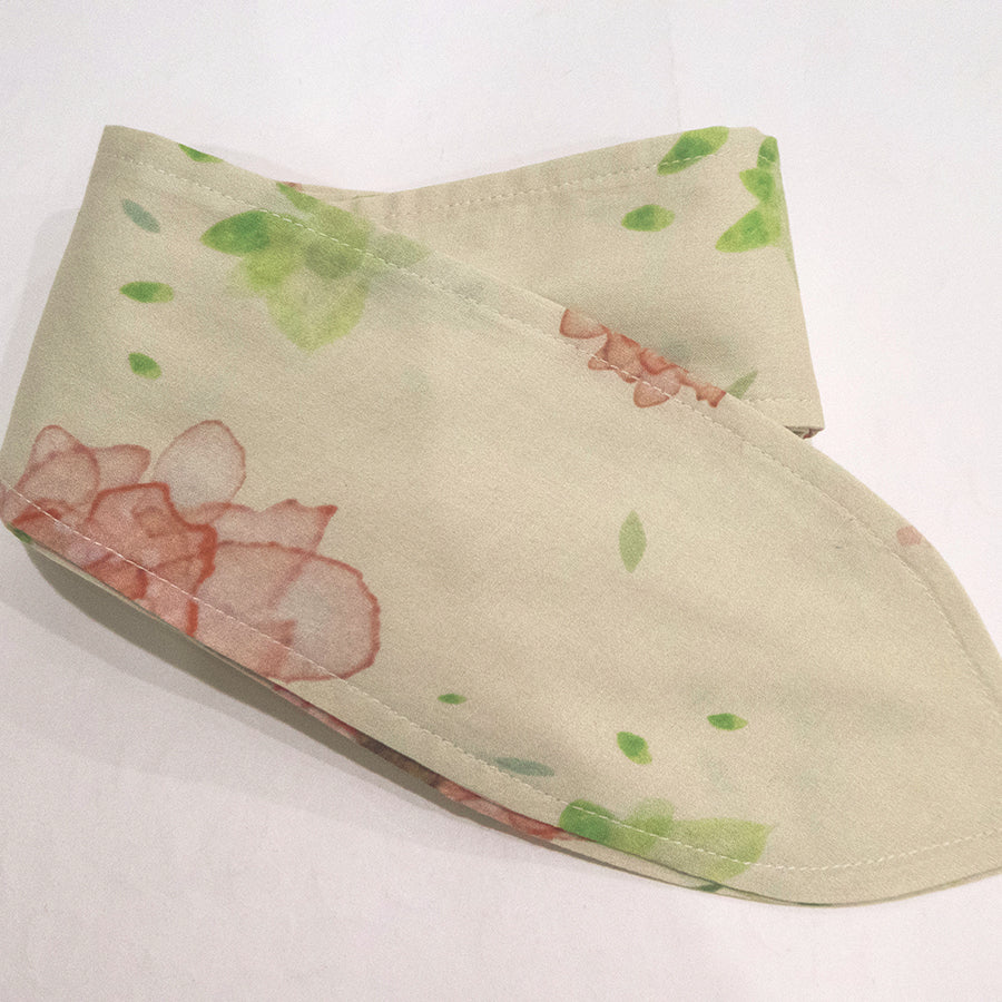 水彩 花柄 ワンピース(Sサイズ／グリーン／ENRICO DOMANI(エンリコドマーニ))USED