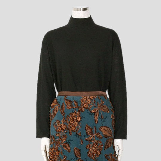 ハイネックニット(Lサイズ／ブラック／ENRICO DOMANI(エンリコドマーニ))USED