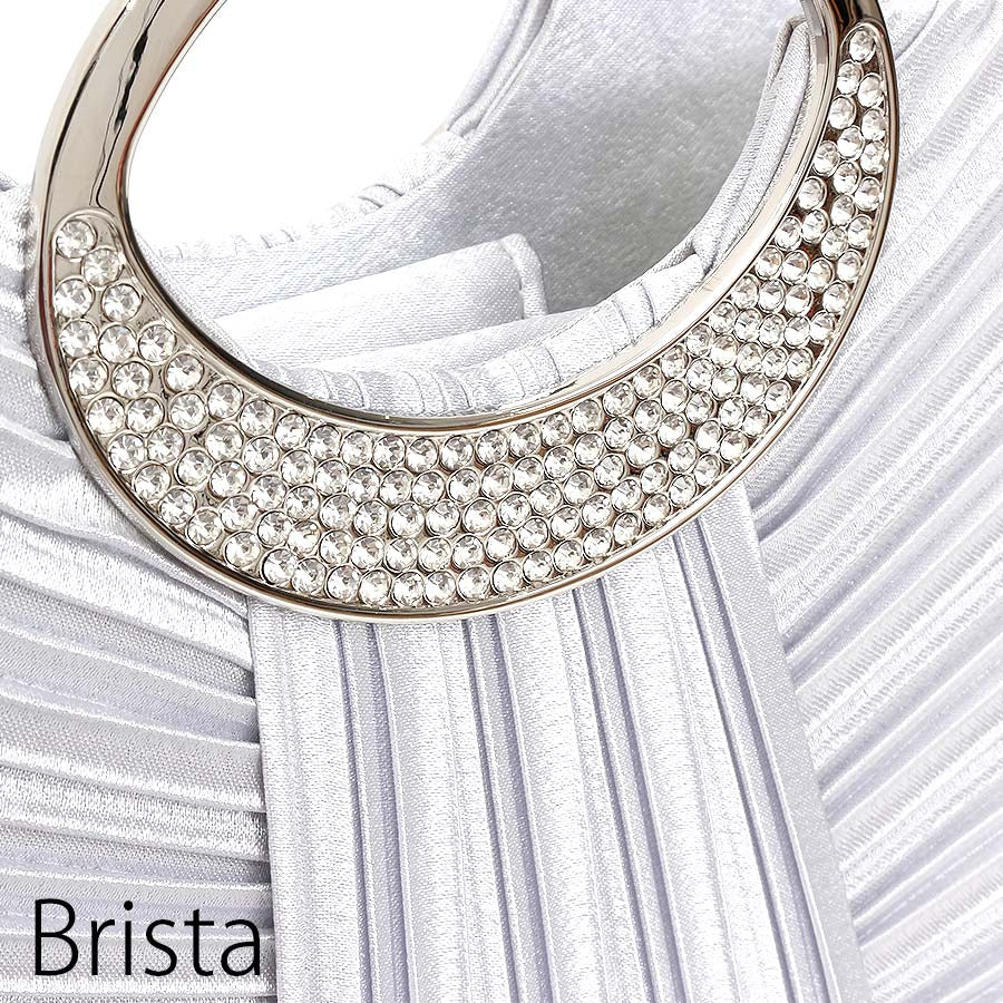 ハンドバッグ(Fサイズ／シルバー／Brista(ブリスタ))USED