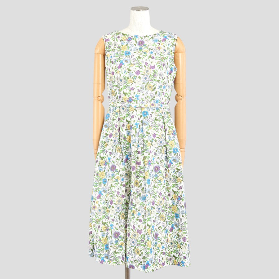 麻混ノースリーブワンピース(Sサイズ／その他／Otto(オットー))USED