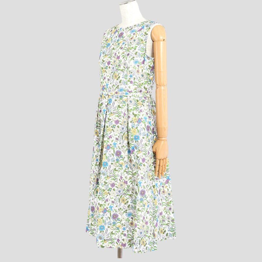 麻混ノースリーブワンピース(Sサイズ／その他／Otto(オットー))USED