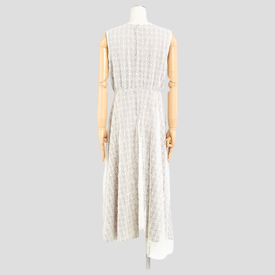 レースロングフレアワンピース(Mサイズ／ベージュ／anana(アナナ))USED