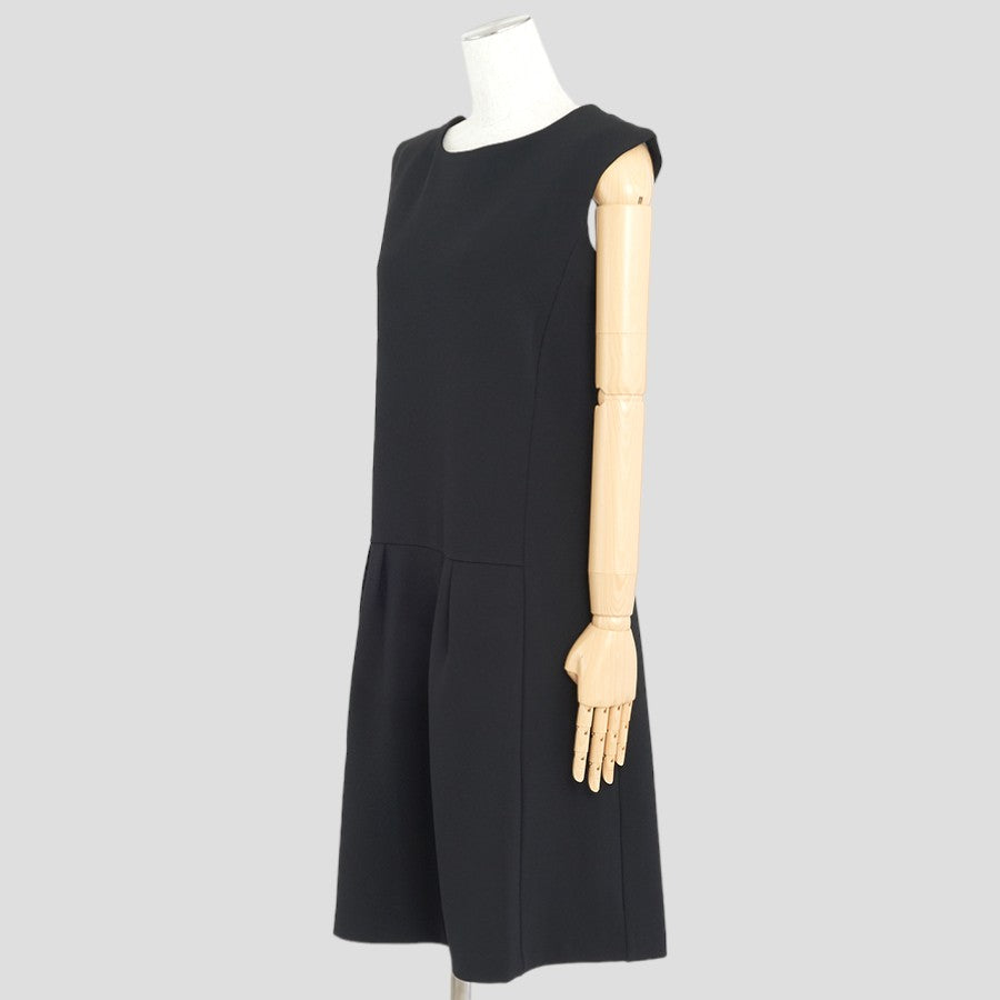 クレープカットソー・ワンピース(Mサイズ／ブラック／DoCLASSE(ドゥクラッセ))USED