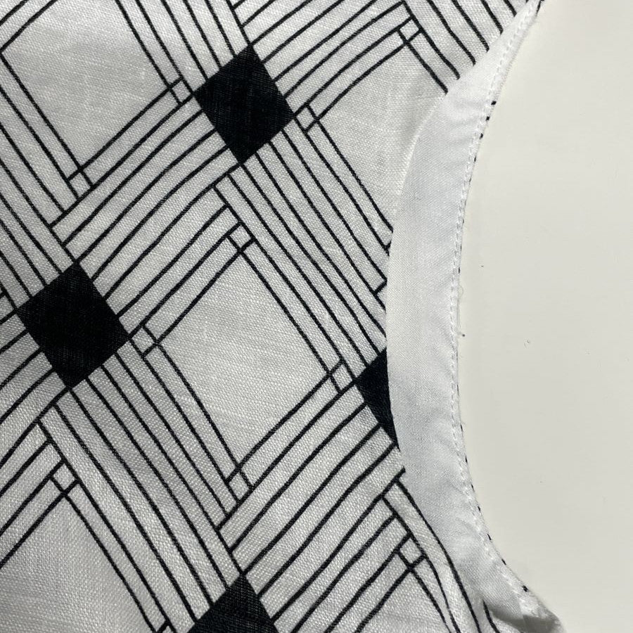 ジオメトリック柄ワンピース(Mサイズ／ブラック／DoCLASSE(ドゥクラッセ))USED