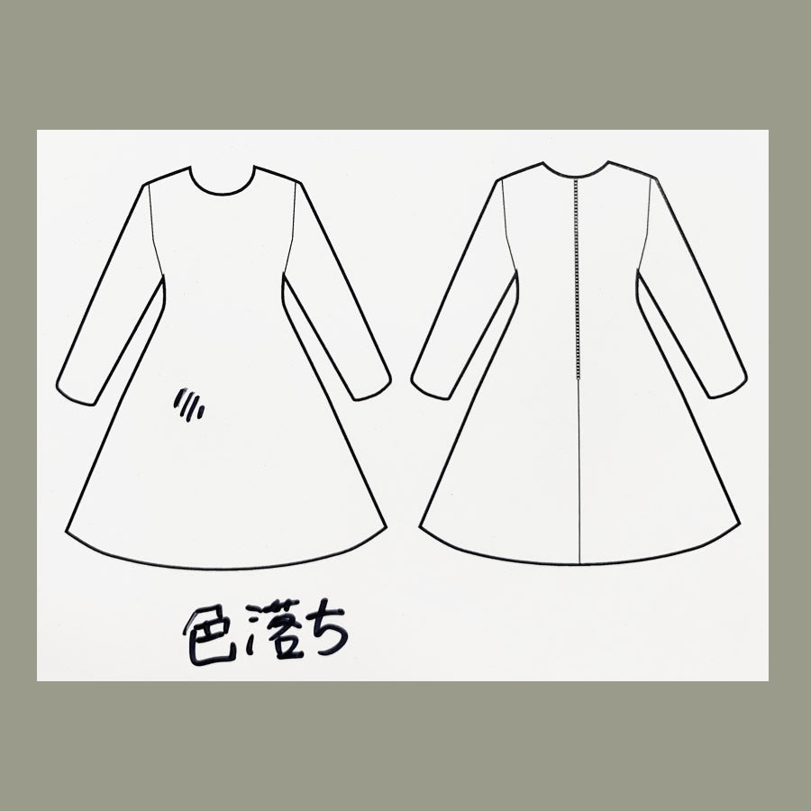 リネン配色ワンピース(Mサイズ／ベージュ／Otto pittock style(オットー ピトックスタイル)),夏,USED