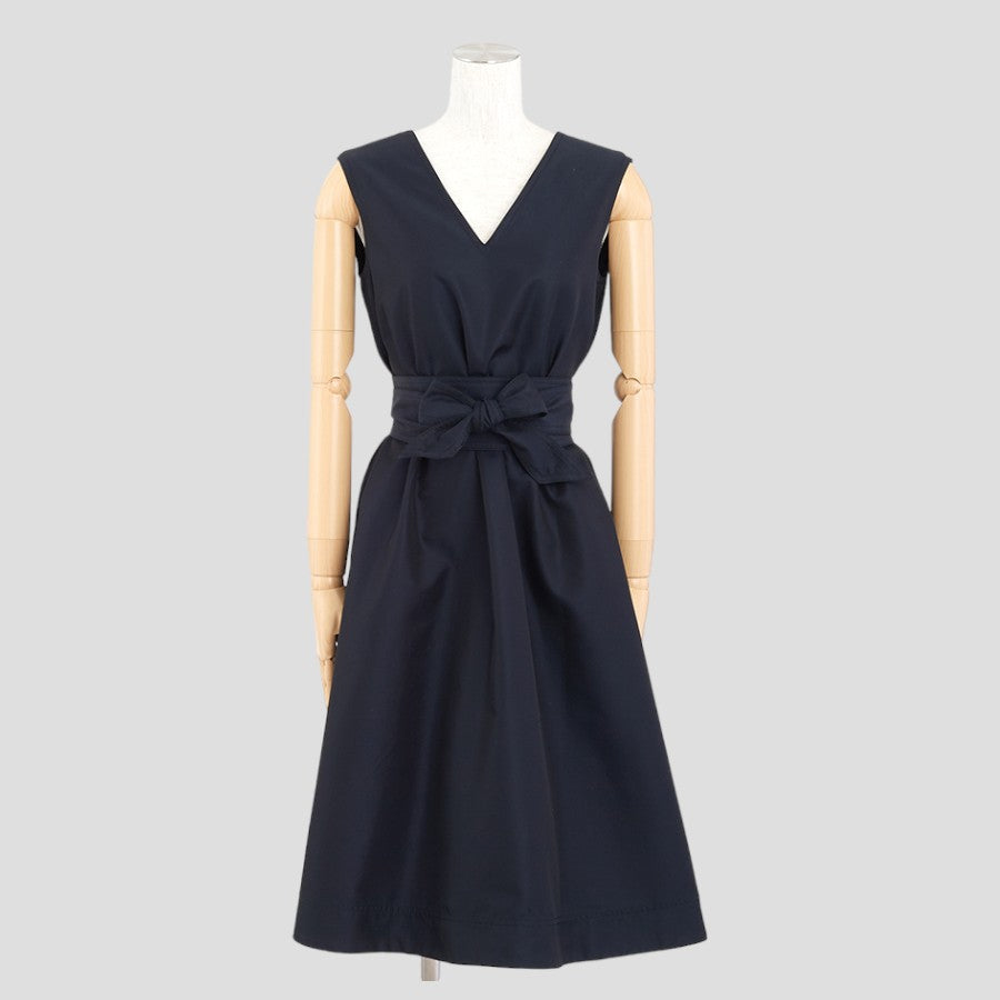 ギザ ダブルVネックワンピース(Sサイズ／ネイビー／Arobe(アローブ))USED