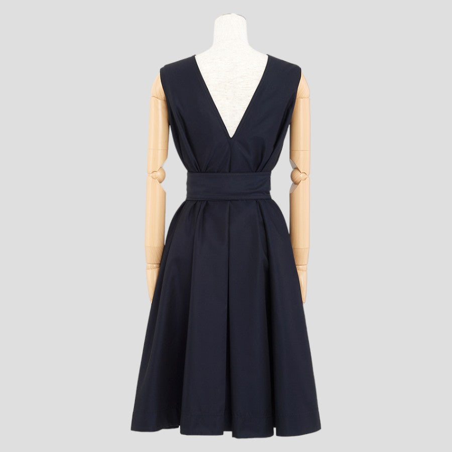 ギザ ダブルVネックワンピース(Sサイズ／ネイビー／Arobe(アローブ))USED