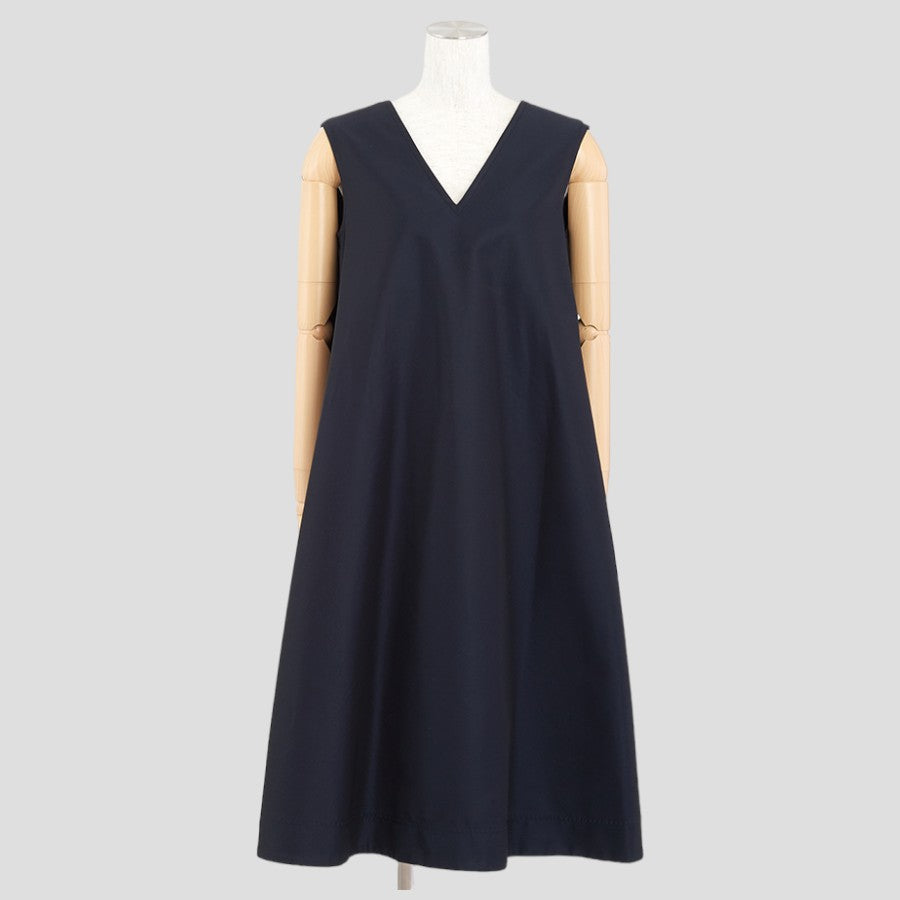 ギザ ダブルVネックワンピース(Sサイズ／ネイビー／Arobe(アローブ))USED