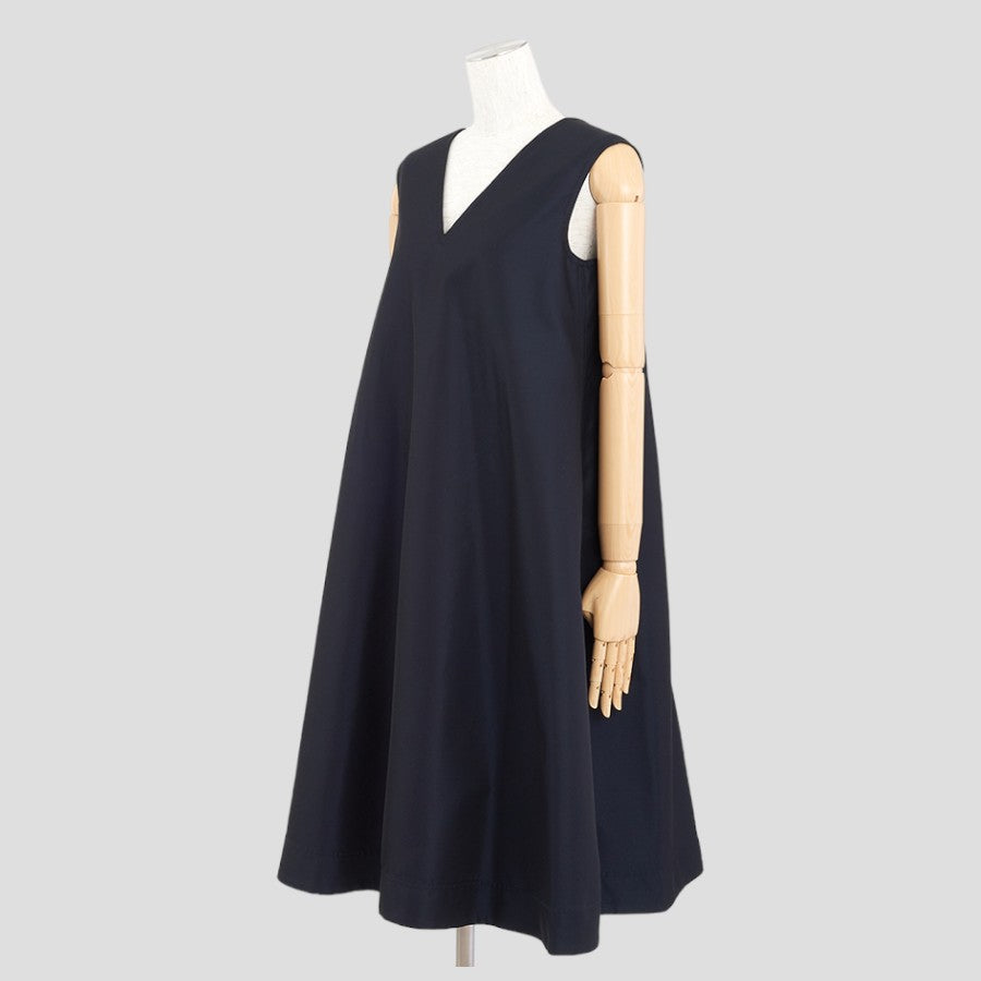 ギザ ダブルVネックワンピース(Sサイズ／ネイビー／Arobe(アローブ))USED