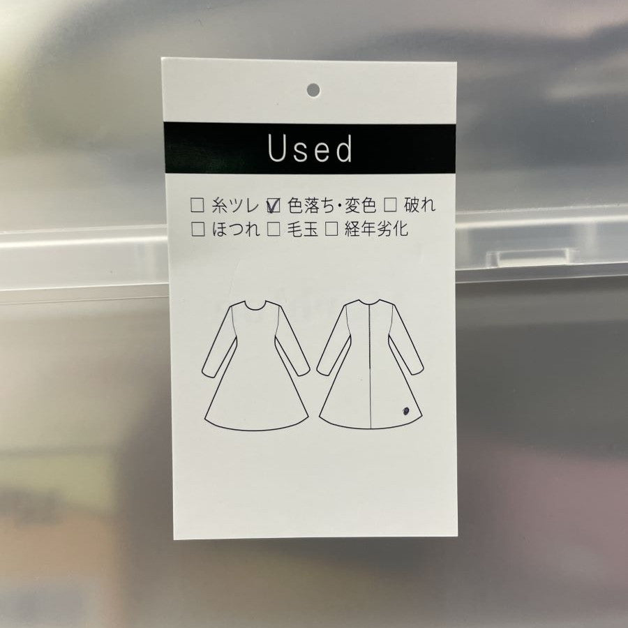 デニム ダブルVネックワンピース(Sサイズ／ホワイト／Arobe(アローブ)),春,夏,秋,USED
