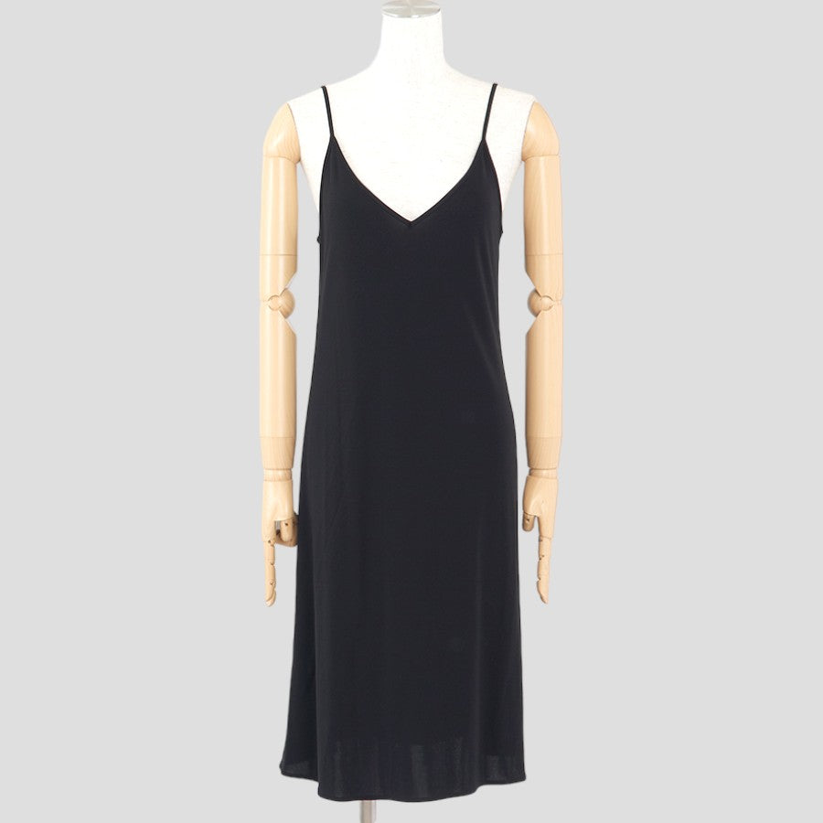 パネルフレアドレス(Mサイズ／ネイビー／Arobe(アローブ))USED