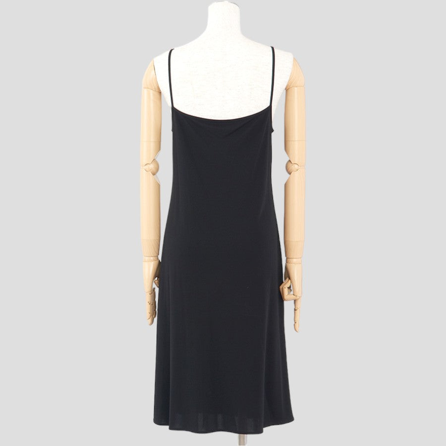 パネルフレアドレス(Mサイズ／ネイビー／Arobe(アローブ))USED