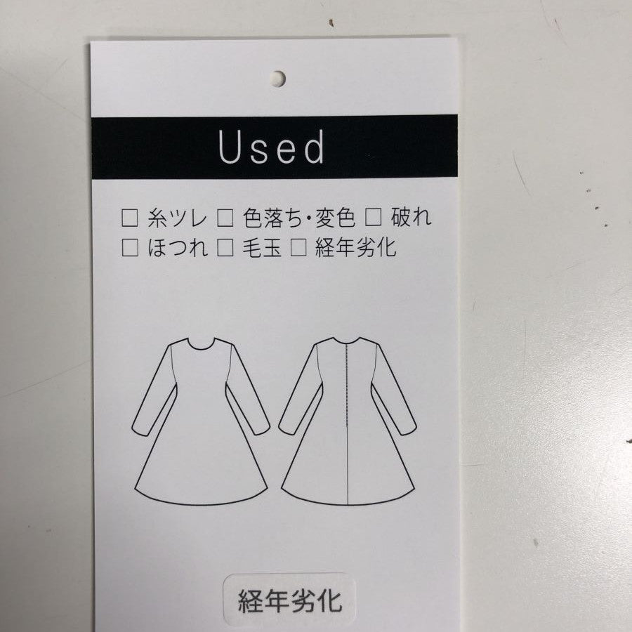 パネルフレアドレス(Mサイズ／ネイビー／Arobe(アローブ))USED