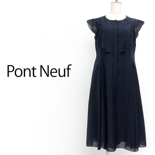 サイドタックワンピース(Mサイズ／ネイビー／Pont Neuf(ポンヌフ))USED