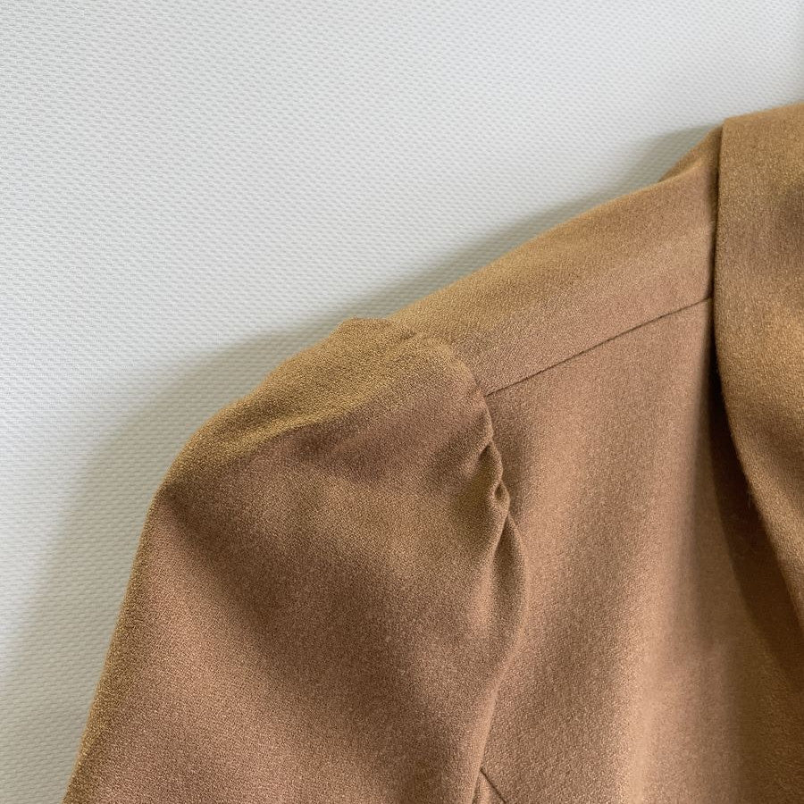 シャツティアードワンピース(Mサイズ／ブラウン／Pont Neuf(ポンヌフ))USED