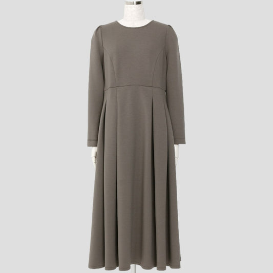 ダンボールニット 切り替えタックワンピース(Sサイズ／グレー／Pont Neuf(ポンヌフ))USED